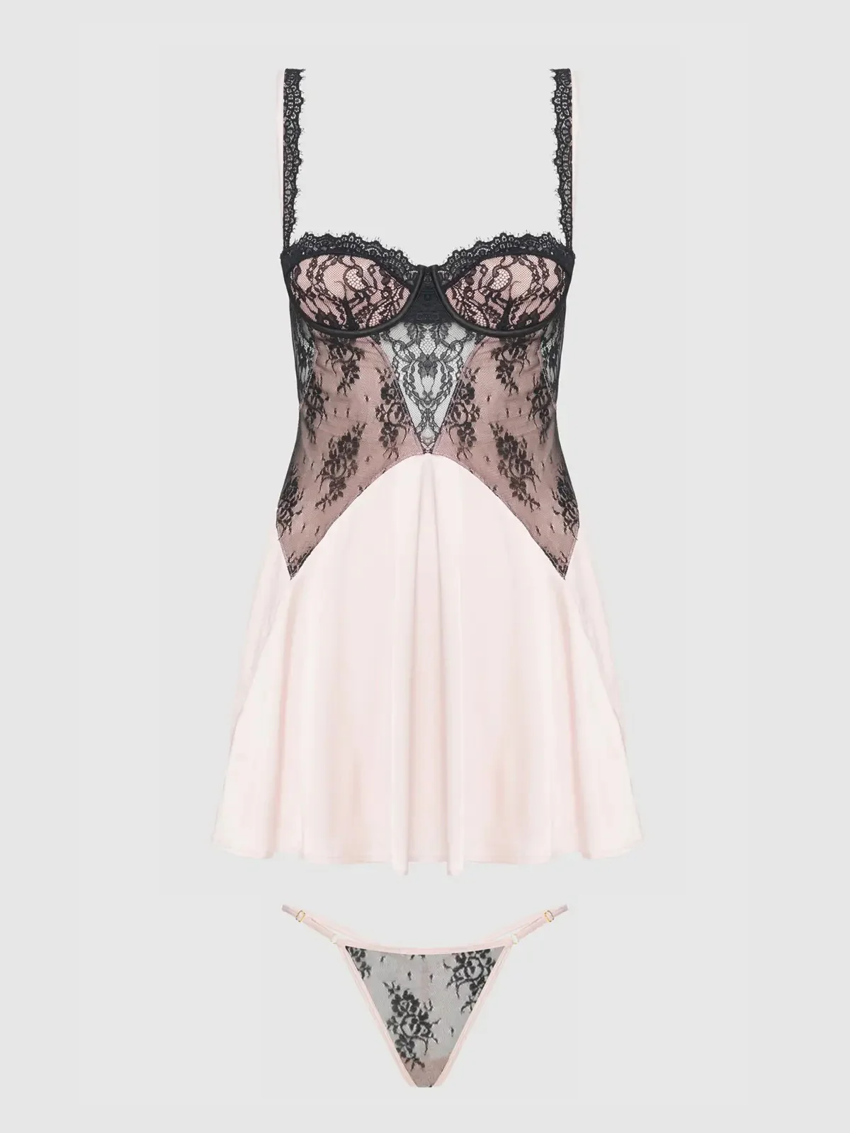 Jocelyn Lace &  Satin Babydoll & G-String Set - Image 7